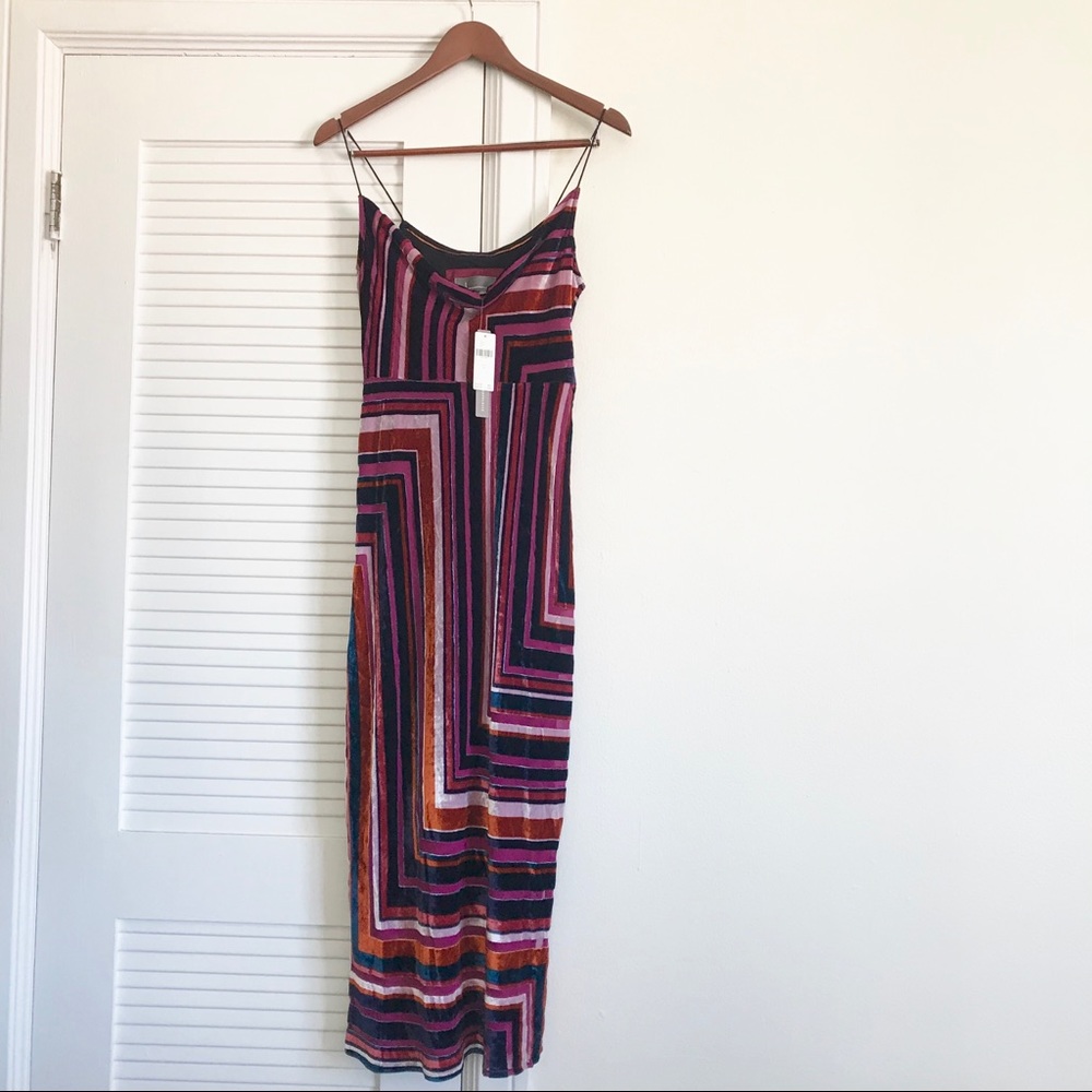 Anthropologie Tina Velvet Midi Dress Size Small NWT - Picture 2 of 16